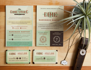 DIME Store - Denton Handmade Harvest Collateral Designed by Emily Holt