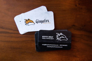 Gingafox Productions - Music Booking Business Card Design